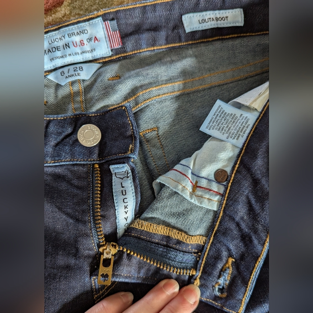 Lucky Collectable Handcrafted USA Jeans 6/28 Lolita Boot White Oak® Cone Denim® - Picture 8 of 16